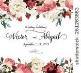 greeting card with roses ...