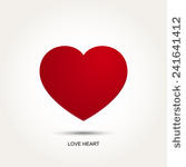 red vector love heart