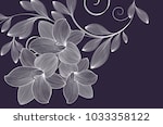 abstract  hand drawn floral...