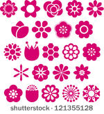 set of vectorized flowers