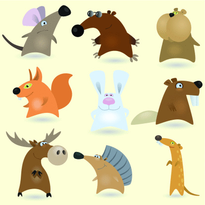Cartoon animals set #2