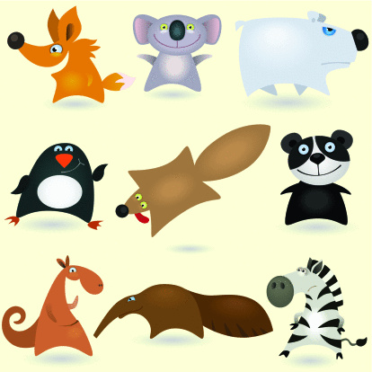 Cartoon animals set #4