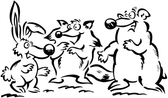 Cartoon animals talking