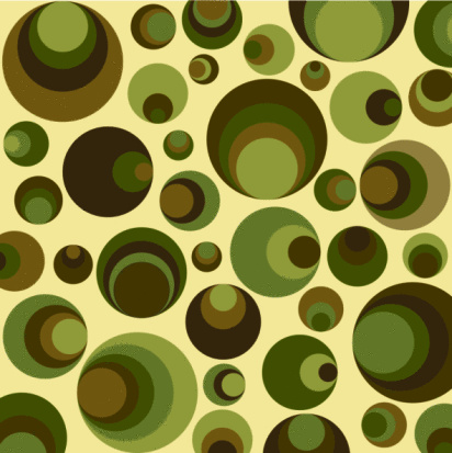 Retro styled circles in green